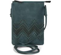 Mini Bag STYLEBREAKER "Mini Umhängetasche ZickZack Cutout Nieten", Damen, Gr. B/H/T: 14cm x 19cm x 1,2cm Einheitsgröße, piniengrün, 100% Polyurethan PU. Futter: 100% Polyester PES., unifarben, Taschen