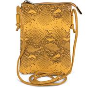 styleBREAKER Damen Mini Umhängetasche Schlangen Optik PU | 14x19 cm Crossbody Bag aus Kunstleder, strukturierte Oberfläche, 1 Hauptfach mit Zipper, 1 Steckfach hinten, 140 cm Gurt.