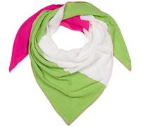 Dreieckstuch STYLEBREAKER "3-Farbiges Musselin Dreieckstuch", Damen, pink (pink, weiß, grün), Obermaterial: 100% Baumwolle CO., Modisch, Modetücher (38263301-0) pink, weiß, grün