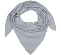 styleBREAKER Damen Musselin Dreieckstuch aus 100% Baumwolle | Weiches und leichtes Halstuch für Damen Unifarben | Stylisches Tuch für jede Jahreszeit - Made in Italy, 196 x 84 cm, Hellgrau