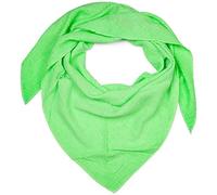 styleBREAKER Damen Musselin Dreieckstuch aus 100% Baumwolle | Weiches und leichtes Halstuch für Damen Unifarben | Stylisches Tuch für jede Jahreszeit - Made in Italy, 196 x 84 cm, Neongrün