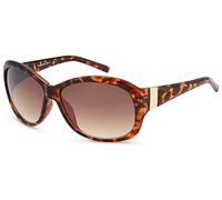 styleBREAKER Damen Oversize Sonnenbrille Butterfly mit Verlaufsgläsern | Kunststoffrahmen mit Metallverzierung am Bügel | UV400 Schutz, Gestell Braun Demi/Glas Braun