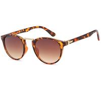 Sonnenbrille STYLEBREAKER "Sonnenbrille mit runden Gläsern und Metall Nasensteg", Damen, braun (gestell demi braun, gold, glas braun verlauf), Modisch, Sonnenbrillen Sonnenbrille (62010329-0) gestell 