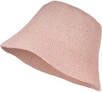 styleBREAKER Damen Papierstroh Sonnenhut | Faltbarer Fischerhut | Leichter Bucket Hat mit Schweißband | Sommerhut mit Krempe als Sonnenschutz für Outdoor Strand Freizeit, Rose