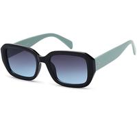 Sonnenbrille STYLEBREAKER "Retro Sonnenbrille Breiter Rahmen Rechteckig", Damen, bunt (gestell schwarz, hellblau, glas grau verlauf), Elegant, Sonnenbrillen Sonnenbrille (51071640-0) gestell schwarz, 