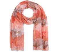 Schal STYLEBREAKER "Langer Schal Ginkgo Leaves", Damen, orange (orange, braun), Obermaterial: 100% Viskose CV., Modisch, Modetücher Schal (97399863-0) orange, braun