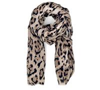 Schal STYLEBREAKER "Schal Leoparden Muster Gold Metallic", Damen, beige (beige, schwarz), Obermaterial: 50% Viskose CV. 50% Baumwolle CO., Modisch, Modetücher Schal (60266549-0) beige, schwarz