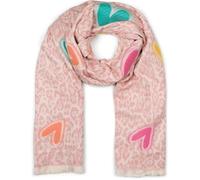 XXL-Schal STYLEBREAKER "Schal mit Leoparden Herz Muster", Damen, rosa (altrose), Obermaterial: 100% Viskose CV., Modisch, Modetücher (52259000-0) altrose