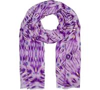Schal STYLEBREAKER "Schal Batik Muster Metallic Streifen", Damen, lila (flieder, violett), Obermaterial: 50% Viskose CV. 50% Baumwolle CO., Modisch, Modetücher Schal (65318702-0) flieder, violett