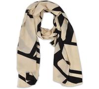 styleBREAKER Damen Schal Geometrisches Muster XXL, Schwarz-Creme