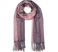 styleBREAKER Damen Schal Ombré Farbverlauf 2-Tone | 192x69 cm Maß, 9 cm lange Fransen an den Enden, weiches Winter-Tuch, vielseitig als warme Schulter-Stola nutzbar.