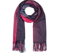 styleBREAKER Damen Schal Ombré Farbverlauf 2-Tone | 192x69 cm Maß, 9 cm lange Fransen an den Enden, weiches Winter-Tuch, vielseitig als warme Schulter-Stola nutzbar.