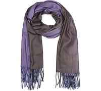 styleBREAKER Damen Schal Ombré Farbverlauf 2-Tone | 192x69 cm Maß, 9 cm lange Fransen an den Enden, weiches Winter-Tuch, vielseitig als warme Schulter-Stola nutzbar.