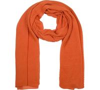 styleBREAKER Damen Schal Plissee Baumwollmix 96x192cm, Rost
