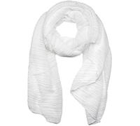styleBREAKER Damen Schal Plissee Baumwollmix 96x192cm, Weiß