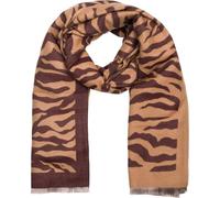 Schal STYLEBREAKER "Schal mit Zebra Muster", Damen, braun (braun, dunkelbraun), Obermaterial: 80% Viskose CV. 20% Baumwolle CO., Modisch, Modetücher Schal (42358404-0) braun, dunkelbraun