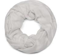 Loop STYLEBREAKER "Loop Schal mit Perlen Applikation", Damen, grau (hellgrau), Obermaterial: 50% Viskose CV. 50% Baumwolle CO., Modisch, Modetücher Loop (24627048-0) hellgrau