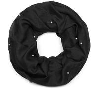 Loop STYLEBREAKER "Loop Schal mit Perlen Applikation", Damen, schwarz, Obermaterial: 50% Viskose CV. 50% Baumwolle CO., Modisch, Modetücher Loop (58333915-0) schwarz