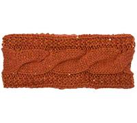 Stirnband STYLEBREAKER "Grobstrick Stirnband mit Pailletten", Damen, braun (cognac), Obermaterial: 100% Viskose CV., Modisch, Mützen Stirnband (62284762-0) cognac