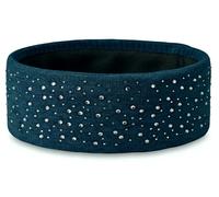 styleBREAKER Damen Stirnband Strass Feinstrick Viskose 59cm, Petrol-Blau | Thermo-Fleece Futter. elastisches Haarband. Kopfumfang bis 59 cm. wärmendes Material. Handwäsche empfohlen.