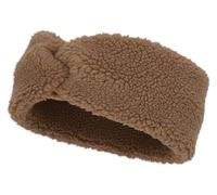 styleBREAKER Damen Stirnband Teddyfleece Optik mit Twist Knoten | Weiches Winter Haarband elastisch | Warmes Kopfband Ohrenwärmer 56-59 cm, Farbe:Hellbraun