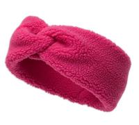 styleBREAKER Damen Stirnband Teddyfleece Optik mit Twist Knoten | Weiches Winter Haarband elastisch | Warmes Kopfband Ohrenwärmer 56-59 cm, Farbe:Pink