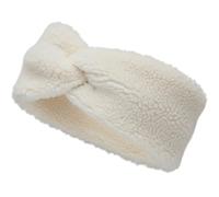 styleBREAKER Damen Stirnband Teddyfleece Optik mit Twist Knoten | Weiches Winter Haarband elastisch | Warmes Kopfband Ohrenwärmer 56-59 cm, Farbe:Creme-Weiß
