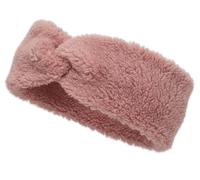 styleBREAKER Damen Stirnband Teddyfleece Optik mit Twist Knoten | Weiches Winter Haarband elastisch | Warmes Kopfband Ohrenwärmer 56-59 cm, Farbe:Altrose