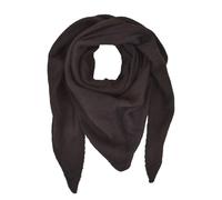 styleBREAKER Damen Strick Dreieckstuch Uni | großes Halstuch 190x80 cm | weicher Viskose-Woll Mix | leichtes Schultertuch für Frühling & kühle Sommerabende, Farbe:Schwarz