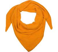 styleBREAKER Damen Strick Dreieckstuch | Weiches Schultertuch mit Reiskorn Muster | Unifarbenes Dreiecktuch aus Wolle Mix | Made in Italy | 190 x 72 cm, Orange