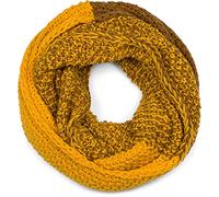 Strickschal STYLEBREAKER "2-Farbiges Ombré Strick Loop", Damen, gelb (curry, braun), Obermaterial: 85% Polyacryl PAN. 15% Polyamid PA., Modisch, Modetücher (60316747-0) curry, braun