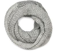 styleBREAKER Damen Strick Loop Schal Ombré Reiskorn, Hellgrau-Grau