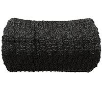 styleBREAKER Damen Strick Stirnband 2-Farbig mit Ombre Farbverlauf, Thermo Fleece Futter, Winter Headband 04026057, Farbe:Schwarz-Dunkelgrau