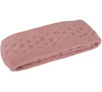 styleBREAKER Damen Strick Stirnband einfarbig mit Karo Muster, Thermo Fleece Futter, Winter Headband Uni 04026061, Farbe:Altrose
