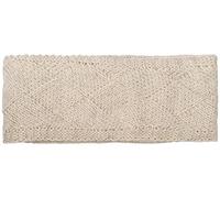 styleBREAKER Damen Strick Stirnband einfarbig mit Rauten Muster, Thermo Fleece Futter, Winter Headband Uni 04026062, Farbe:Beige
