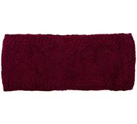 styleBREAKER Damen Strick Stirnband einfarbig mit Rauten Muster, Thermo Fleece Futter, Winter Headband Uni 04026062, Farbe:Bordeaux-Rot