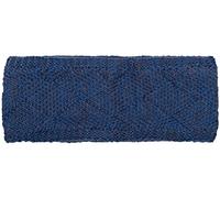 styleBREAKER Damen Strick Stirnband einfarbig mit Rauten Muster, Thermo Fleece Futter, Winter Headband Uni 04026062, Farbe:Jeansblau