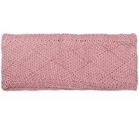 styleBREAKER Damen Strick Stirnband einfarbig mit Rauten Muster, Thermo Fleece Futter, Winter Headband Uni 04026062, Farbe:Altrose