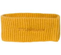 styleBREAKER Damen Strick Stirnband mit Rippenmuster, styleBREAKER Logo Stick, warmes Winter Haarband, Headband 04026068, Farbe:Curry
