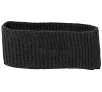 styleBREAKER Damen Strick Stirnband mit Rippenmuster, styleBREAKER Logo Stick, warmes Winter Haarband, Headband 04026068, Farbe:Schwarz