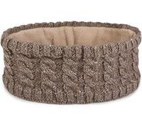 Stirnband STYLEBREAKER "Strick Stirnband Zopfmuster Pailletten", Damen, braun, Obermaterial: 100% Viskose CV., Modisch, Mützen Stirnband (48823118-0) braun