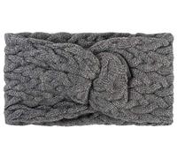 Stirnband STYLEBREAKER "Strick Stirnband mit Zopfmuster und Twist Knoten", Damen, grau (dunkelgrau), Obermaterial: 100% Polyacryl PAN., Modisch, Mützen Stirnband (95173938-0) dunkelgrau