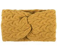 Stirnband STYLEBREAKER "Strick Stirnband mit Zopfmuster und Twist Knoten", Damen, gelb (curry), Obermaterial: 100% Polyacryl PAN., Modisch, Mützen Stirnband (22201633-0) curry