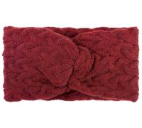 Stirnband STYLEBREAKER "Strick Stirnband mit Zopfmuster und Twist Knoten", Damen, rot (bordeaux, rot), Obermaterial: 100% Polyacryl PAN., Modisch, Mützen Stirnband (18219937-0) bordeaux, rot