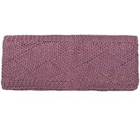 styleBREAKER Damen Strick Stirnband Rauten Fleece, Mauve | Elastischer Ohrenwärmer, 24 cm Bundweite ungedehnt, 9,5 cm breit, passend für 48-59 cm Kopfumfang, Thermo-Innenfutter.