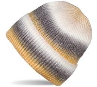 Strickmütze STYLEBREAKER "Strickmütze Ombré", Damen, beige (beige, grau, weiß), Obermaterial: 80% Polyacryl PAN. 20% Wolle WO., Modisch, Mützen Strickmütze (17590118-0) beige, grau, weiß