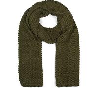 styleBREAKER Damen Strickschal Wellenmuster Lang, Oliv