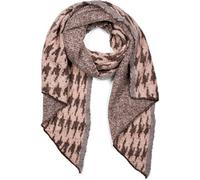 XXL-Schal STYLEBREAKER "Asymmetrischer Web Schal mit Pepita Hahnentritt Muster", Damen, rosa (rose, grau), Obermaterial: 80% Viskose CV. 20% Wolle WO., Modisch, Modetücher (55220149-0) rose, grau