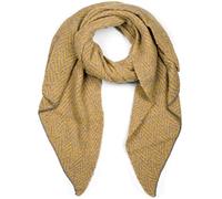 XXL-Schal STYLEBREAKER "Asymmetrischer Zacken Muster Web Schal", Damen, gelb (curry, grau), Obermaterial: 80% Viskose CV. 20% Wolle WO., Modisch, Modetücher (74980328-0) curry, grau