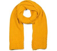 styleBREAKER Damen XL Strickschal Rippen Perl Strickmuster, Curry